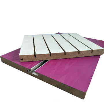 Popular High Glossy Melamine slotted Wall MDF board panel